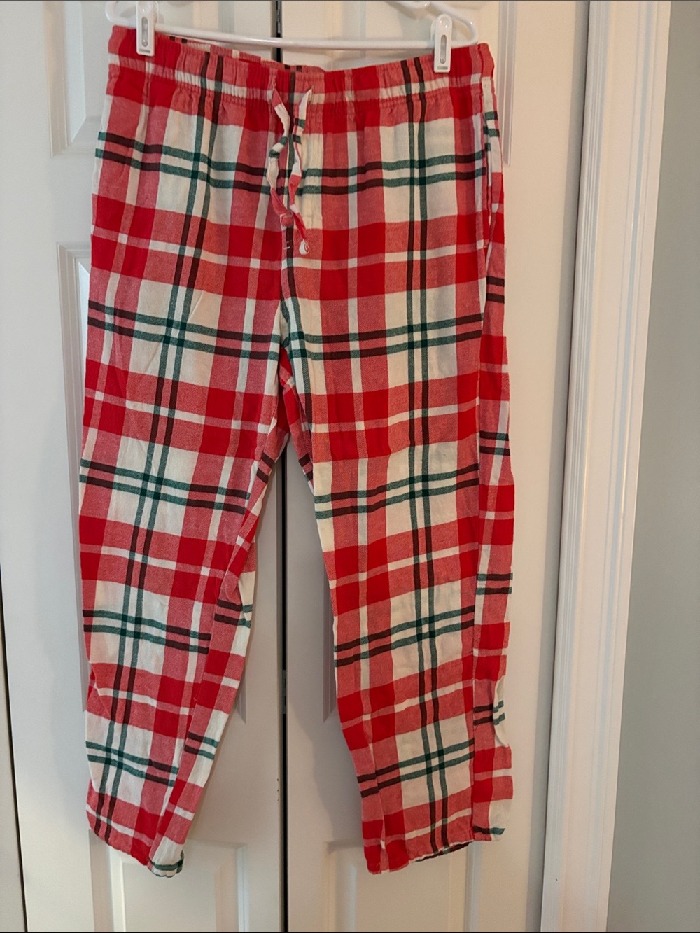 Old Navy Red White Green Plaid Flannel Pajama Pants